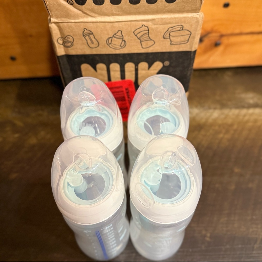 NUK Clear Baby Bottles - Set of 4 - Picture 2 of 2